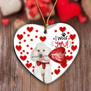 Poodle Happy Valentine’s Day Ornament, Christmas Ornament,&hellip;