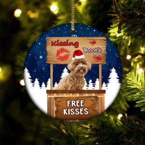 Poodle Kissing Booth Christmas Ornament, Christmas Ornament,&hellip;