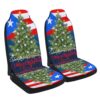 Poodle Christmas Seat Cover Cars, Christmas Car Seat Cover, Car Seat Cover