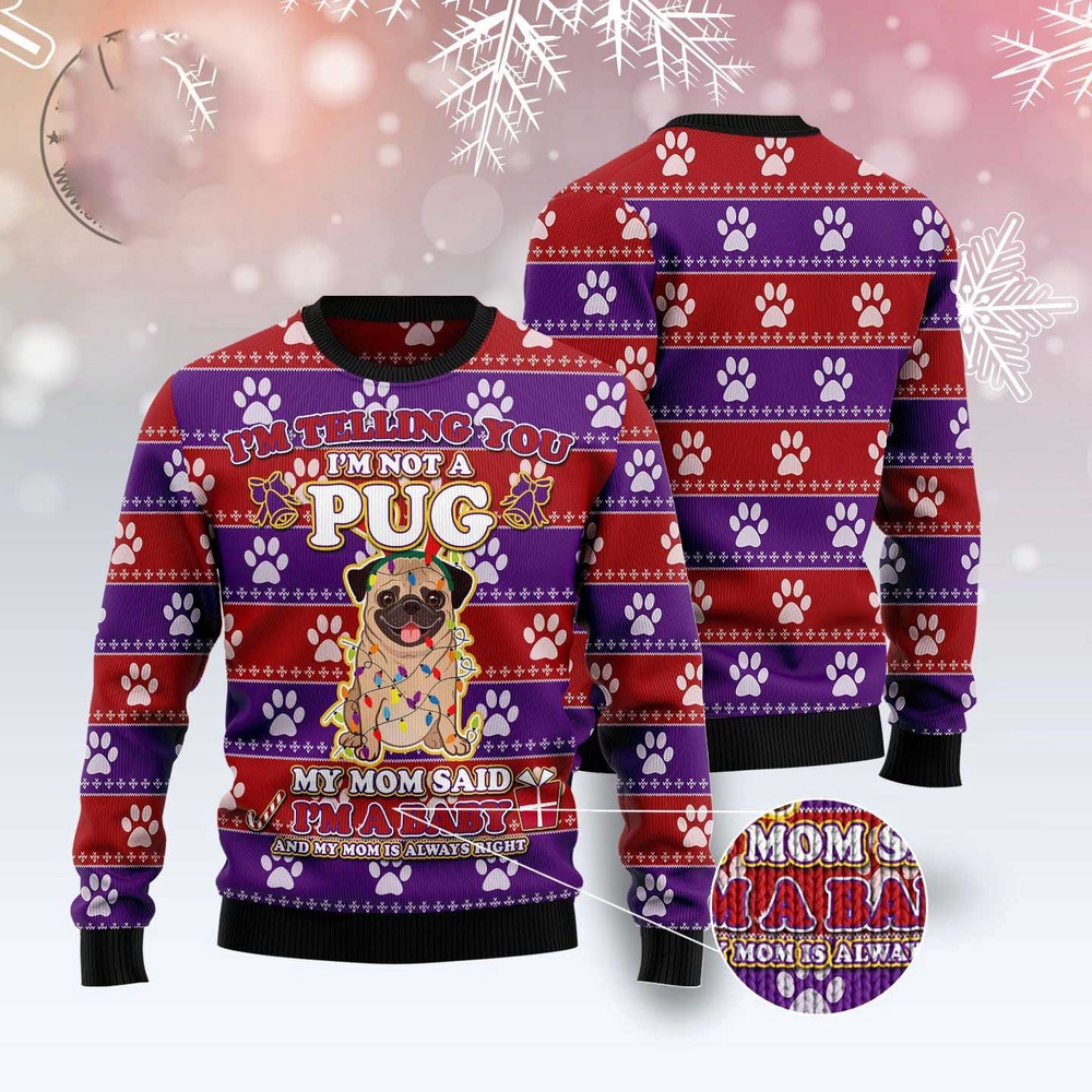 Pug Baby Christmas Ugly Christmas Sweater, Dog Ugly Christmas Sweater, Ugly Dog Sweaters Pug Baby Christmas Ugly Christmas Sweater, Dog Ugly Christmas Sweater, Ugly Dog Sweaters