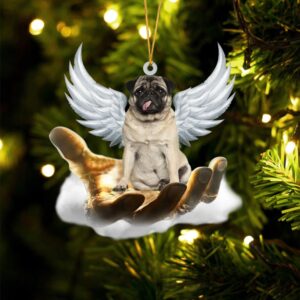 Pug On The Hands Of Jesus Ornament,&hellip;