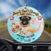 Pug Sleeping In The Seashell Ornament, Christmas Ornament, Dog Ornament, Xmas Dog Ornaments