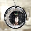 Rat-Terrier With Mushroom House Christmas Ornament, Christmas Ornament, Dog Ornament, Xmas Dog Ornaments