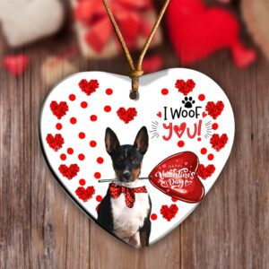 Rat Terrier Happy Valentine’s Day Ornament, Christmas&hellip;