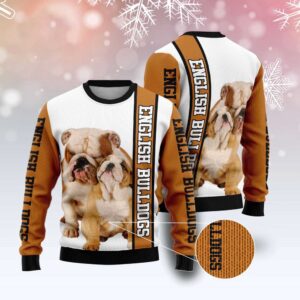 Rescued English Bulldog Ugly Christmas Sweater, Dog&hellip;