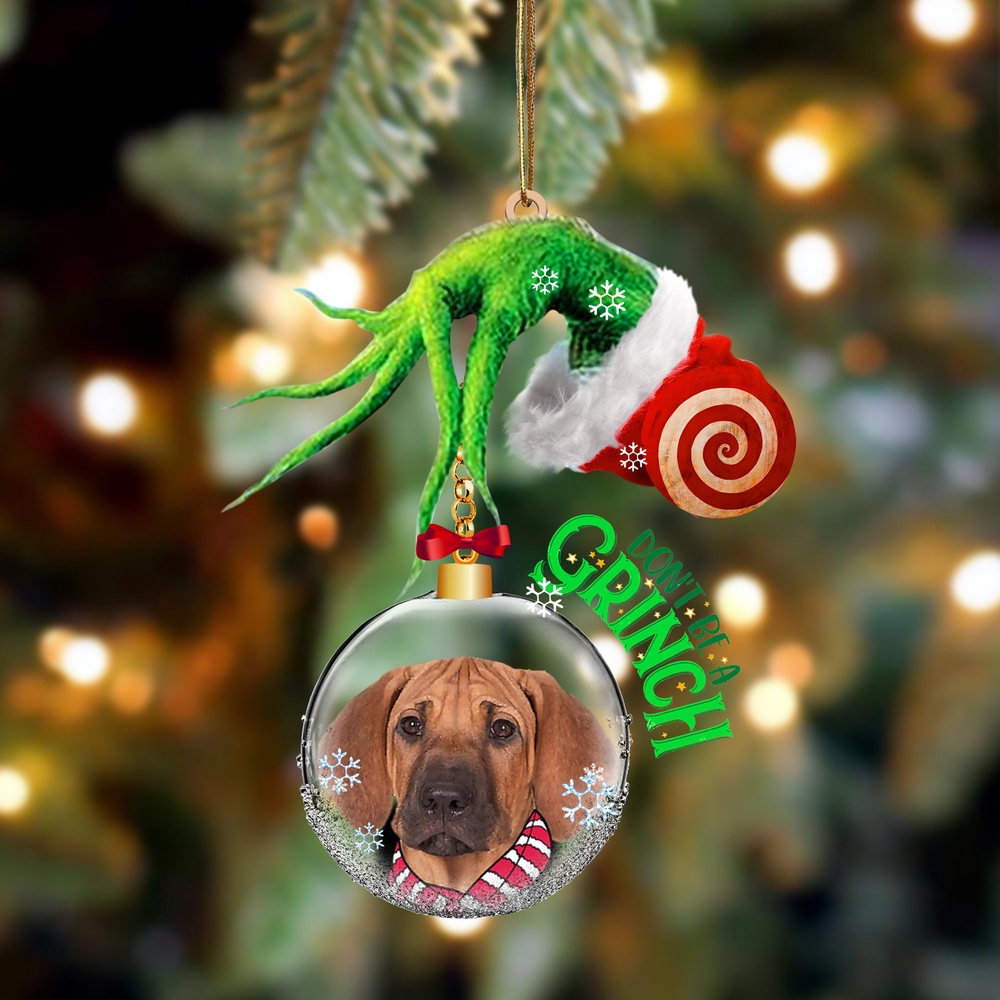 Rhodesian Ridgeback Don’t Be A Grinch Christmas Ornament, Christmas Ornament, Dog Ornament, Xmas Dog Ornaments