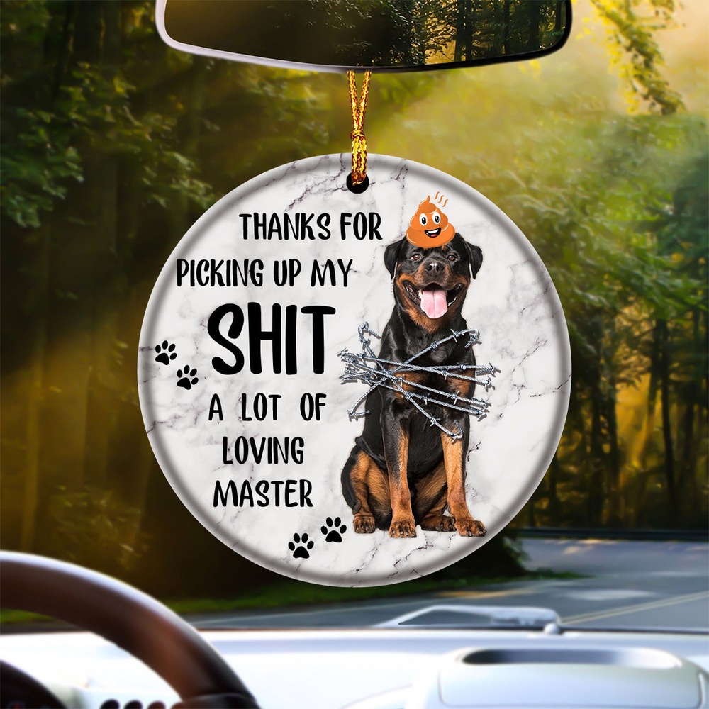 Rottweiler A Lot Of Loving Master Ornament, Christmas Ornament, Dog Ornament, Xmas Dog Ornaments