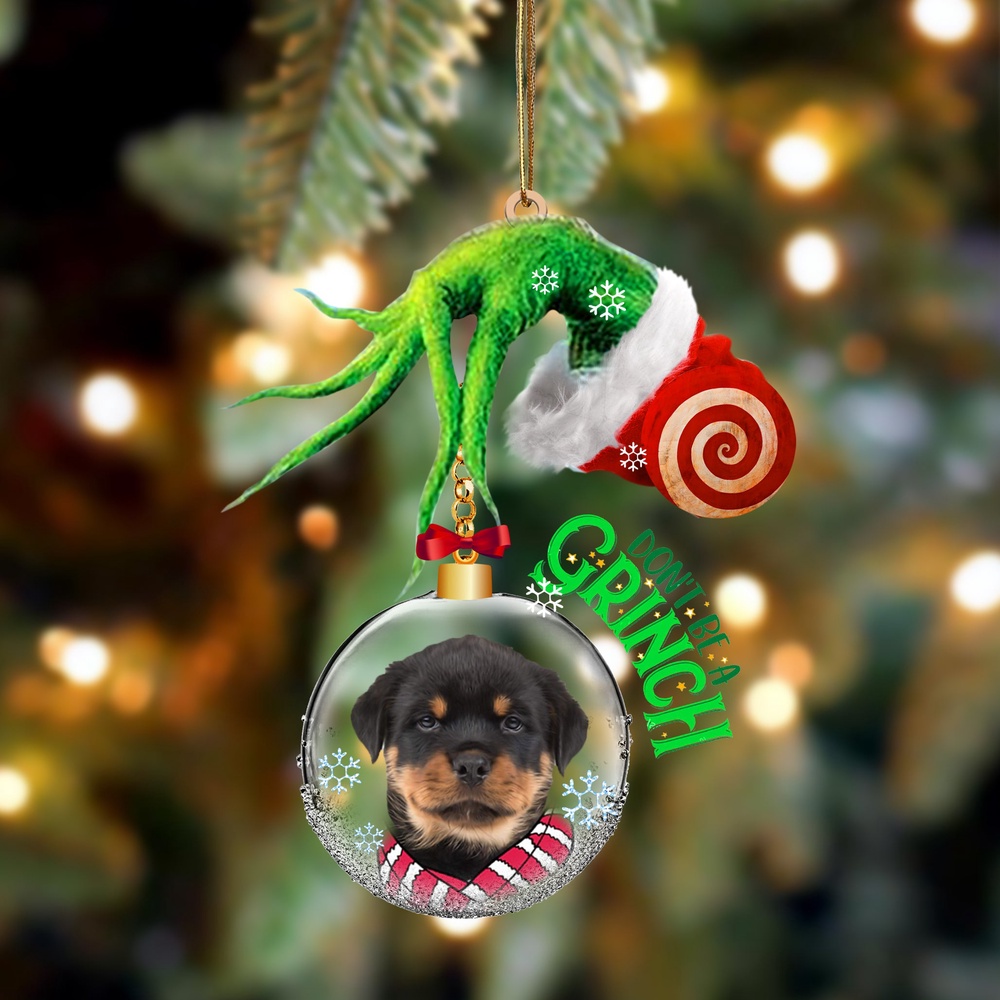 Rottweiler Don’t Be A Grinch Christmas Ornament, Christmas Ornament, Dog Ornament, Xmas Dog Ornaments