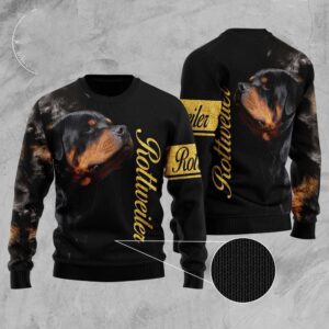 Rottweiler Half Cool Ugly Christmas Sweater, Dog&hellip;