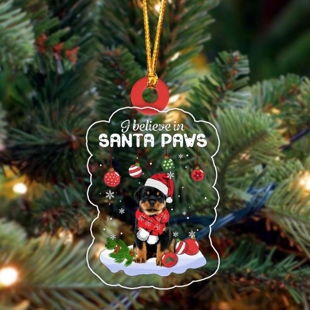 Rottweiler Hooded Christmas Ornament, Christmas Ornament, Dog Ornament, Xmas Dog Ornaments