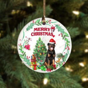Rottweiler Tree Merry Christmas Ornament, Christmas Ornament,&hellip;