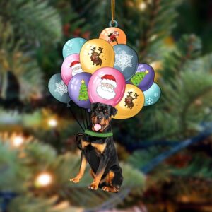 Rottweiler With Balloons Christmas Ornament, Christmas Ornament,&hellip;