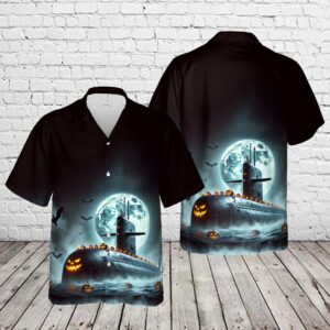 Royal Navy Vanguard-class submarine Halloween Hawaiian Shirt,&hellip;