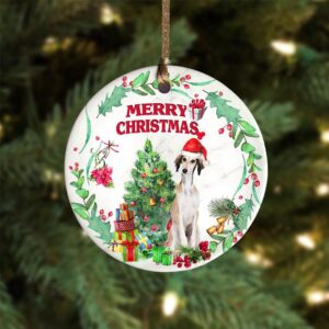 Saluki Tree Merry Christmas Ornament, Christmas Ornament,&hellip;