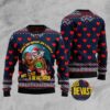 Santa And Drum Ugly Christmas Sweater, Christmas Sweater, Ugly Sweater, Funny Xmas Sweaters