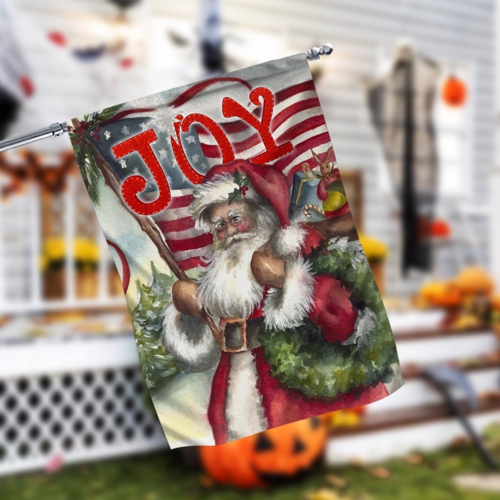Santa Christmas Garden FlagXmas, Garden Flags, Outdoor Xmas Flags, Christmas Flag Outdoor