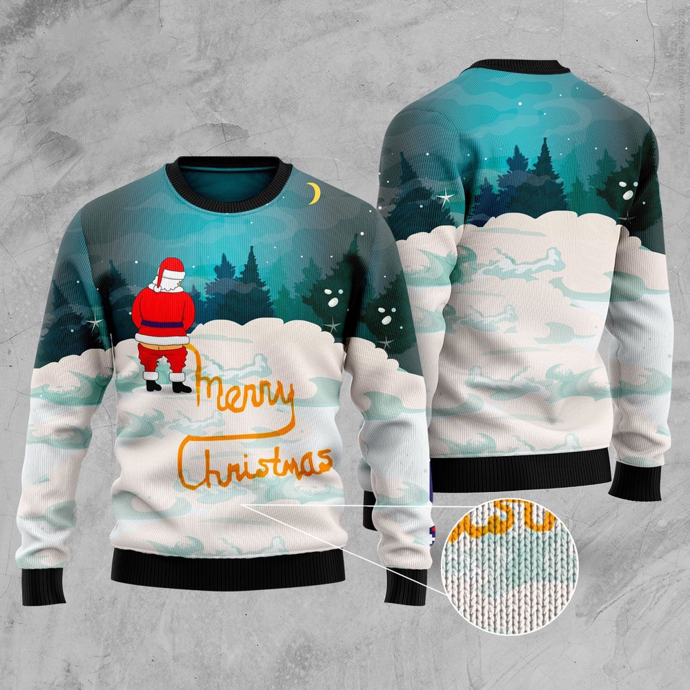 Santa Merry Christmas Ugly Christmas Sweater, Christmas Sweater, Ugly Sweater, Funny Xmas Sweaters