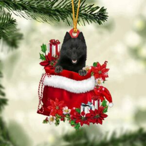 Schipperke In Gift Bag Christmas Ornament, Christmas&hellip;