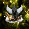 Schipperke In Gift Bag Christmas Ornament, Christmas Ornament, Dog Ornament, Xmas Dog Ornaments