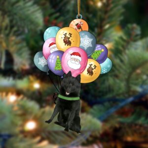 Schipperke With Balloons Christmas Ornament, Christmas Ornament,&hellip;