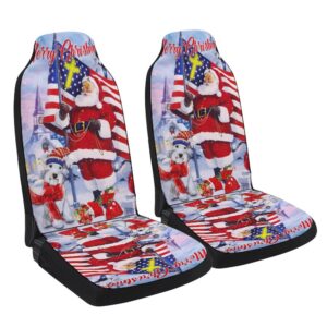 Schnauzer Christmas Seat Cover Cars, Christmas Car&hellip;