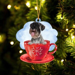Schnauzer On The Cup Christmas Ornament, Christmas&hellip;