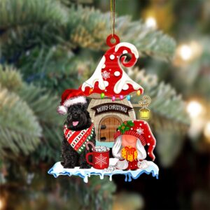 Schnauzer With Mushroom House Christmas Ornament, Christmas&hellip;