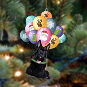 Scottish Terrier With Balloons Christmas Ornament, Christmas&hellip;