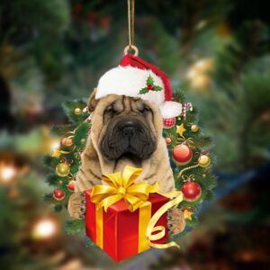 Shar Pei-Dogs give gifts Hanging Ornament, Christmas&hellip;