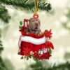 Shar Pei With Balloons Christmas Ornament, Christmas Ornament, Dog Ornament, Xmas Dog Ornaments