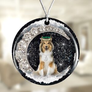 Shetland-Sheepdog With Crown Diamond Ornament, Christmas Ornament,&hellip;
