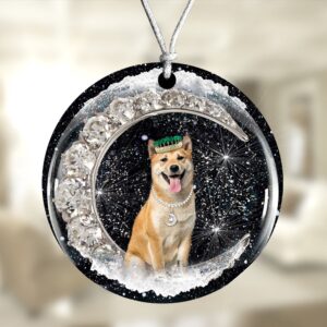 Shiba-Inu With Crown Diamond Ornament, Christmas Ornament,&hellip;