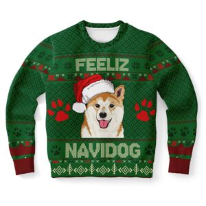 Shiba Inu Feliz Navidog Ugly Christmas Sweater,&hellip;