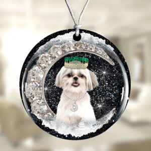 Shih-Tzu2 With Crown Diamond Ornament, Christmas Ornament,&hellip;