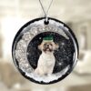 Shih-Tzu With Mushroom House Christmas Ornament, Christmas Ornament, Dog Ornament, Xmas Dog Ornaments