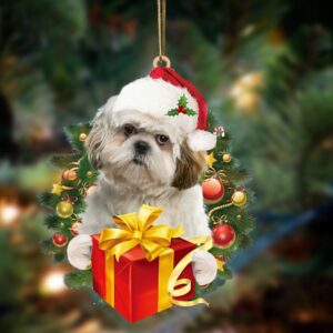 Shih Tzu-Dogs give gifts Hanging Ornament, Christmas&hellip;