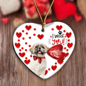 Shih Tzu Happy Valentine’s Day Ornament, Christmas&hellip;