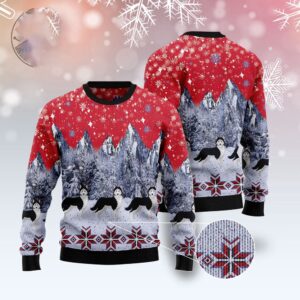 Siberian Husky Snow Ugly Christmas Sweater, Dog&hellip;