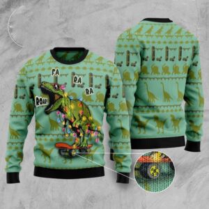 Skateboard Dinosaur Ugly Christmas Sweater, Christmas Sweater,&hellip;