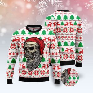 Skull Santa Claus Costume Ugly Christmas Sweater,&hellip;