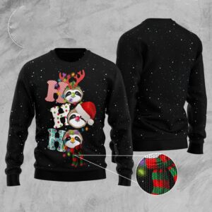 Sloth Ho Ho Ho Ugly Christmas Sweater,&hellip;