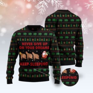 Sloth Keep Sleeping Ugly Christmas Sweater, Christmas&hellip;
