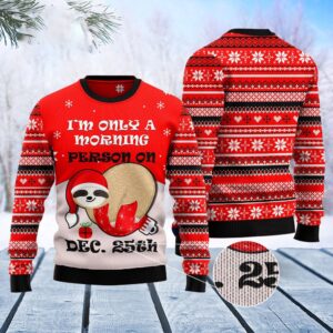 Sloth Morning Ugly Christmas Sweater, Christmas Sweater,&hellip;