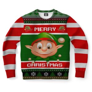 Smiling Elf Ugly Christmas Sweater, Christmas Sweater,&hellip;