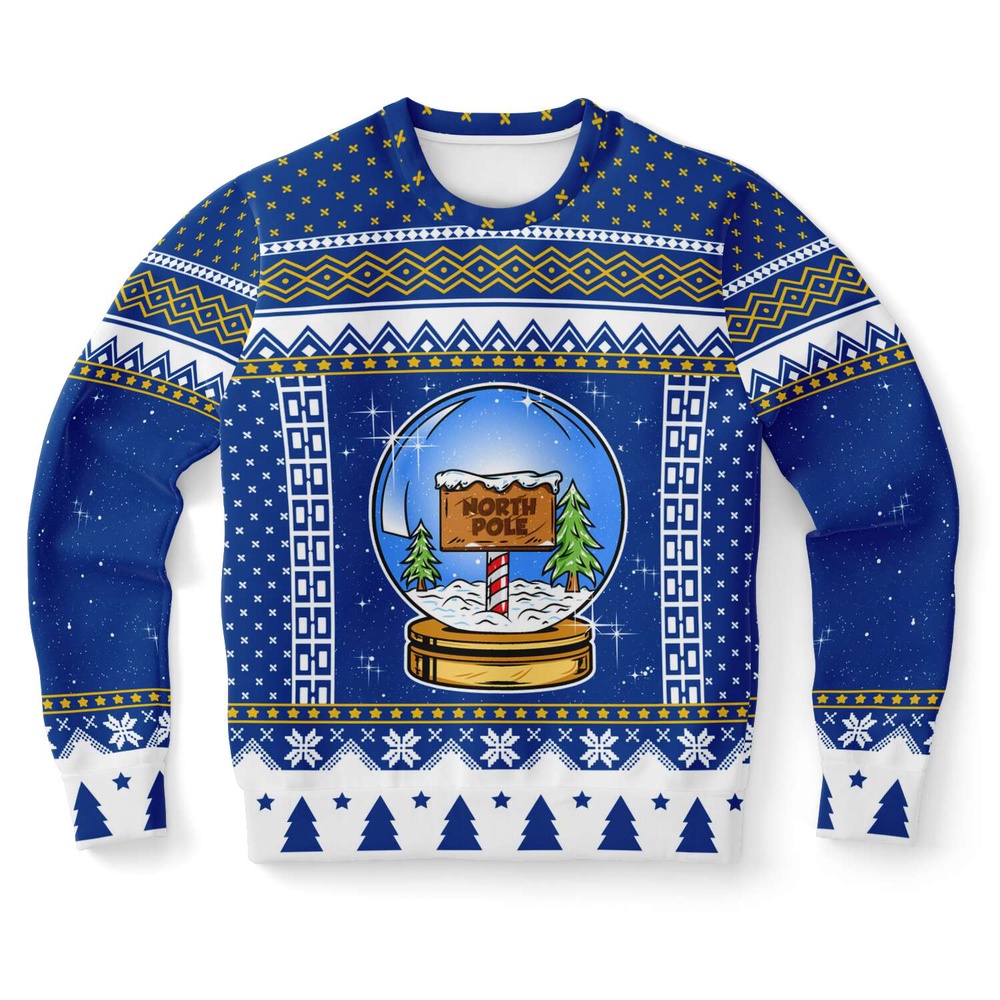 Snow Globe North Pole Ugly Christmas Sweater, Christmas Sweater, Ugly Sweater, Funny Xmas Sweaters