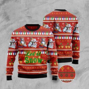 Snowman Let It Snow Ugly Christmas Sweater,&hellip;