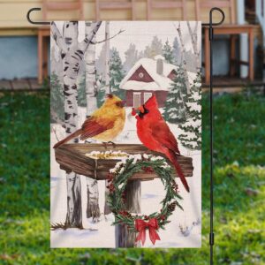 Snowy Forest Birds Xmas Wreath Christmas Garden&hellip;