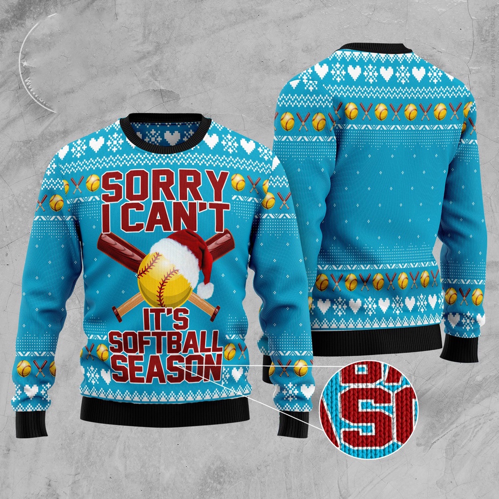 Soft Ball Season Ugly Christmas Sweater, Christmas Sweater, Ugly Sweater, Funny Xmas Sweaters