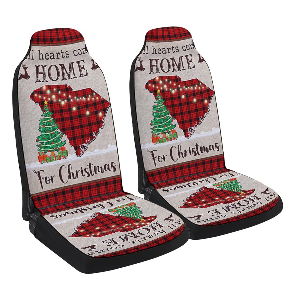 South Carolina Christmas All Hearts Come Home For Christmas Seat Cover Cars, Christmas Car Seat Cover, Car Seat Cover