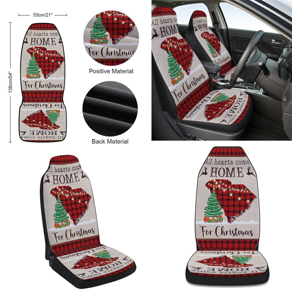 South Carolina Christmas All Hearts Come Home For Christmas Seat Cover Cars, Christmas Car Seat Cover, Car Seat Cover